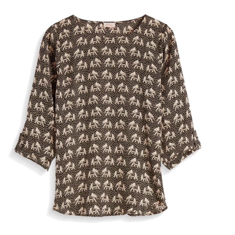 Pixley elephant blouse Ellie 3/4 sleeve